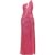 Fevan Pink High Slit Sequin Dress
