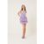 Ellie Purple Puffball Sequin Mini Dress