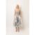 Alexa Silver Metallic Puffball Dress