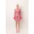 Ida Pink Chainmail Net Rhinestone Mini Dress