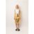 Lupe Gold Metallic Leather Midi Skirt