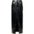 Lupe Black Metallic Leather Maxi Skirt