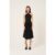 Serena Black Halter-neck Satin Midi Dress