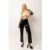 Lupe Black Vinyl Leather Metallic Trousers