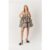 Sara Gold Metallic Strapless Tiered Mini Dress