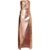 Gizelle Rose Gold Metallic Strapless Maxi Dress