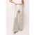 Lupe Tall Silver Wide Leg Metallic Matte Leather Trousers