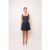 Remi Denim Geo-Print Mini Dress