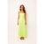 Sofia Chartreuse Green Semi Sheer Maxi Dress