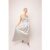 Micha Silver Satin Maxi Dress