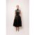 Autumn Graphite Puffball Midi Dress