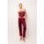 Lupe Red Denim Foil Coated Trousers