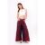 Wren Red Foil Coated Denim Trousers