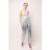 Lupe Silver Denim Coated Trousers