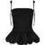 Alexa Black Puffball Ruffle Top