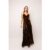 Talia Brown Tiger Velvet Burnout Maxi Dress