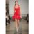 Ally Cherry Red Corsage Hem Mini Dress