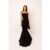 Alexa Black Fishtail Maxi Dress