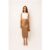 Lulu Brown Metallic Midi Skirt