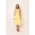 Bodhi Yellow Puffball Midi Dress