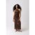 Cici Brown Floral Crochet Maxi Dress
