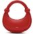 Kyoto Red Leather Crossbody Crescent Bag