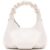 Verona White Ruched Bag