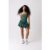 Alexa Emerald Green Satin Puffball Ultra Mini Dress