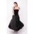 Alexa Black Satin Puffball Maxi Dress