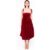 Alexa Dark Red Velvet Puffball Dress