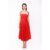 Alexa Cherry Red Rhinestone Embellished Puffball Dress