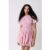Eleanor Pink Stripe Mini Puffball Dress