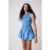 Sonya Shirred Chambray Blue Top