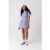 Eleanor Blue Stripe Mini Puffball Dress