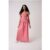 Shyla Pink Ruched Column Bardot Maxi Dress