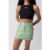 Milena Mint Snakeskin Leather Mini Skirt