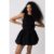Ella Black Mini Puffball Dress