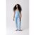 Lupe Sky Blue Vegan Leather Trousers