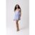 Lisa Blue Lace Embellished Mini Puffball Dress