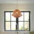 Brown Handwoven Paper Rope Pendant Light with Iron Frame