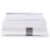 White with Dark Grey Single Band Organic Cotton Sateen Weave Bedding Set