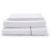 White with Taupe Marrow Embroidery Organic Cotton Sateen Weave Bedding Set