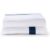 White with Navy Single Band Organic Cotton Sateen Weave Bedding Set