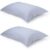 Pair of Serene Blue Oxford Organic Cotton Sateen Weave Pillowcases