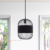 Black Handcrafted Pendant Light Industrial Rattan Design for Home Décor