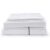 White with Grey Marrow Embroidery Organic Cotton Sateen Weave Bedding Set