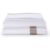 White with Taupe Single Band Organic Cotton Sateen Weave Bedding Set