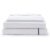 White with Navy Marrow Embroidery Organic Cotton Sateen Weave Bedding Set