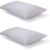 Pair of Light Grey Classic Organic Cotton Sateen Weave Pillowcases