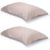 Pair of Warm Taupe Oxford Organic Cotton Sateen Weave Pillowcases
